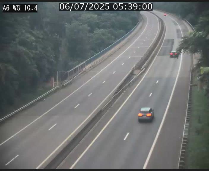 Traffic live webcam Luxembourg Mamer - A6 - BK 10.4 - direction Luxembourg/France/Allemagne