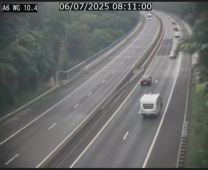 Traffic live webcam Luxembourg Mamer - A6 - BK 10.4 - direction Luxembourg/France/Allemagne