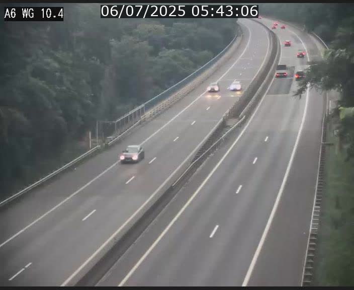 Traffic live webcam Luxembourg Mamer - A6 - BK 10.4 - direction Luxembourg/France/Allemagne