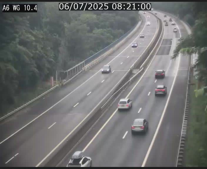 Traffic live webcam Luxembourg Mamer - A6 - BK 10.4 - direction Luxembourg/France/Allemagne