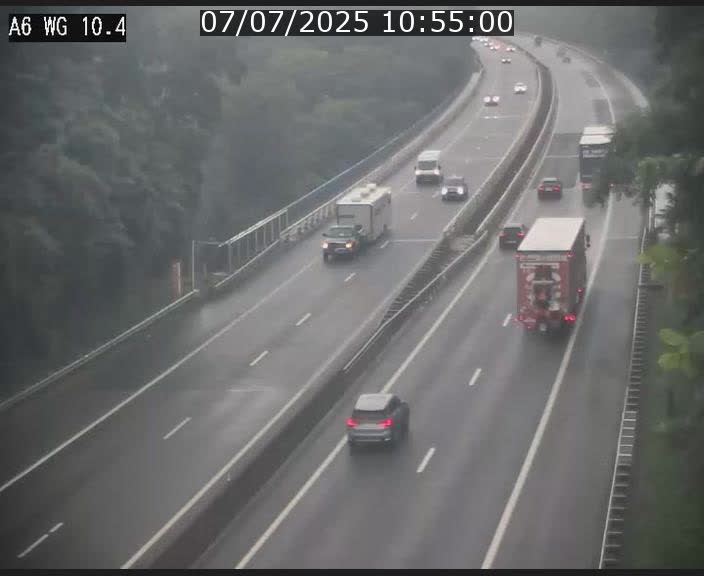 Traffic live webcam Luxembourg Mamer - A6 - BK 10.4 - direction Luxembourg/France/Allemagne
