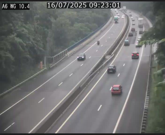 Traffic live webcam Luxembourg Mamer - A6 - BK 10.4 - direction Luxembourg/France/Allemagne
