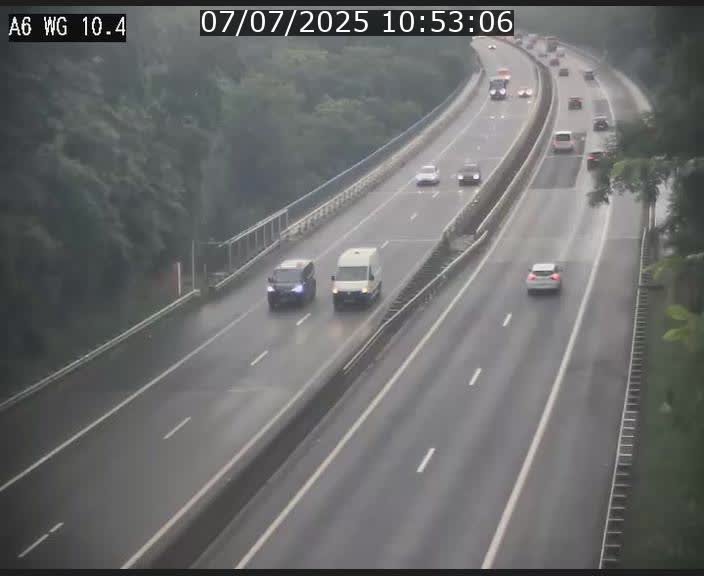 Traffic live webcam Luxembourg Mamer - A6 - BK 10.4 - direction Luxembourg/France/Allemagne