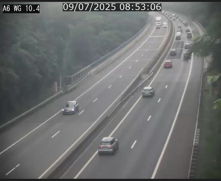 Traffic live webcam Luxembourg Mamer - A6 - BK 10.4 - direction Luxembourg/France/Allemagne