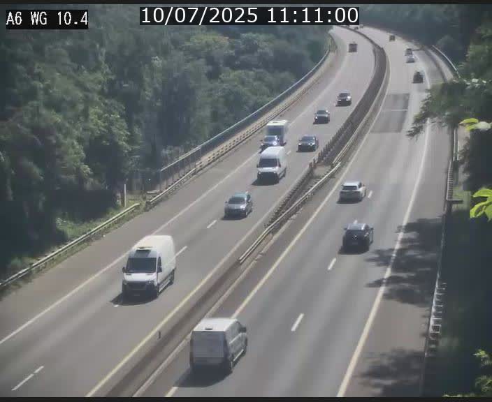 Traffic live webcam Luxembourg Mamer - A6 - BK 10.4 - direction Luxembourg/France/Allemagne