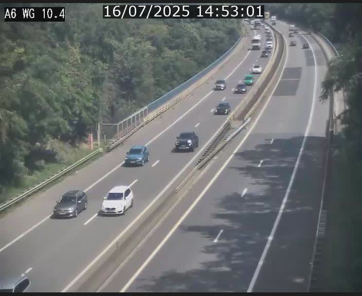 Traffic live webcam Luxembourg Mamer - A6 - BK 10.4 - direction Luxembourg/France/Allemagne