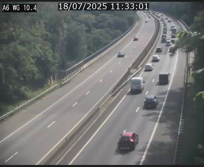 Traffic live webcam Luxembourg Mamer - A6 - BK 10.4 - direction Luxembourg/France/Allemagne
