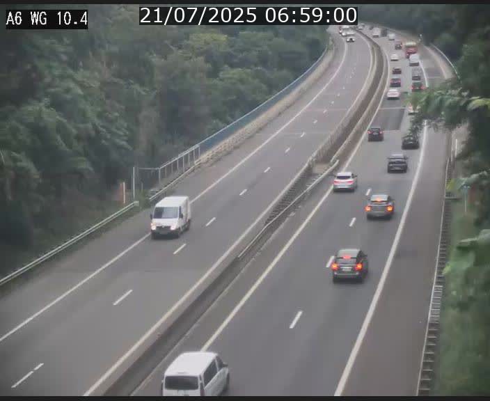 Traffic live webcam Luxembourg Mamer - A6 - BK 10.4 - direction Luxembourg/France/Allemagne