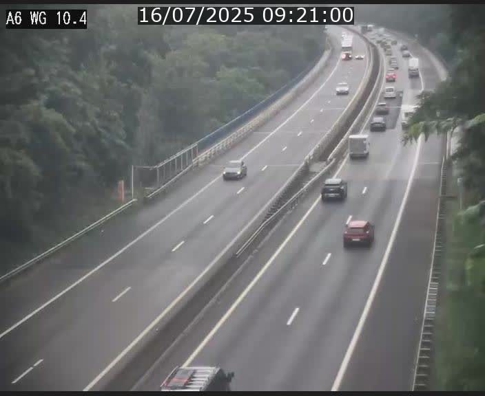 Traffic live webcam Luxembourg Mamer - A6 - BK 10.4 - direction Luxembourg/France/Allemagne