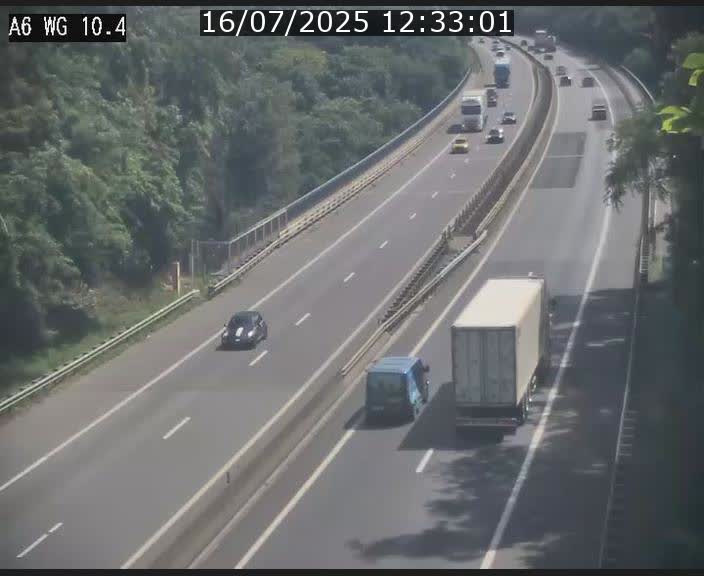 Traffic live webcam Luxembourg Mamer - A6 - BK 10.4 - direction Luxembourg/France/Allemagne