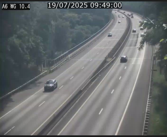 Traffic live webcam Luxembourg Mamer - A6 - BK 10.4 - direction Luxembourg/France/Allemagne