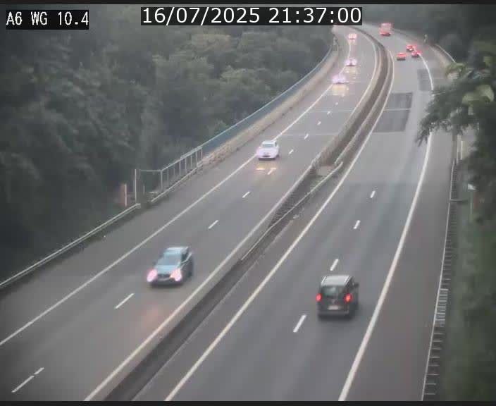 Traffic live webcam Luxembourg Mamer - A6 - BK 10.4 - direction Luxembourg/France/Allemagne