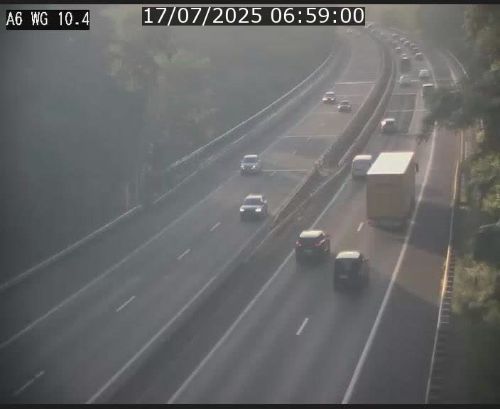 Traffic live webcam Luxembourg Mamer - A6 - BK 10.4 - direction Luxembourg/France/Allemagne