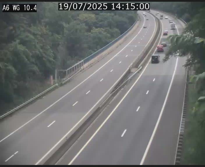 Traffic live webcam Luxembourg Mamer - A6 - BK 10.4 - direction Luxembourg/France/Allemagne