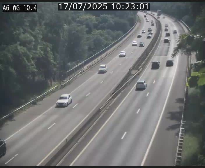 Traffic live webcam Luxembourg Mamer - A6 - BK 10.4 - direction Luxembourg/France/Allemagne