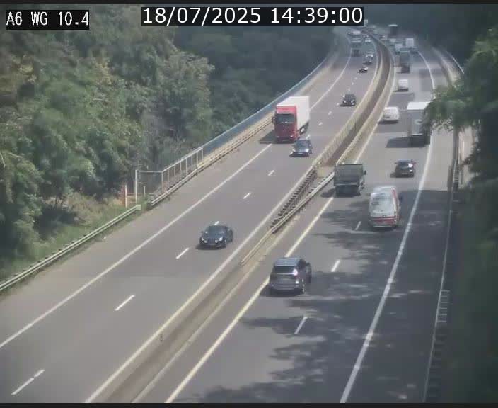 Traffic live webcam Luxembourg Mamer - A6 - BK 10.4 - direction Luxembourg/France/Allemagne