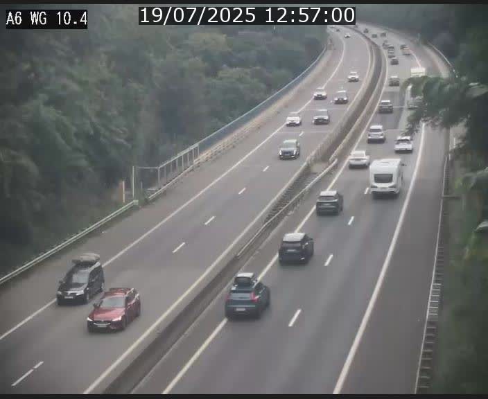 Traffic live webcam Luxembourg Mamer - A6 - BK 10.4 - direction Luxembourg/France/Allemagne
