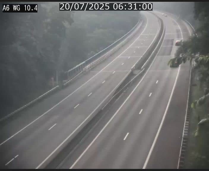 Traffic live webcam Luxembourg Mamer - A6 - BK 10.4 - direction Luxembourg/France/Allemagne