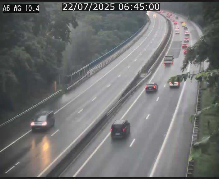 Traffic live webcam Luxembourg Mamer - A6 - BK 10.4 - direction Luxembourg/France/Allemagne