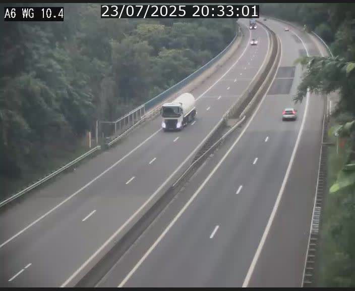 Traffic live webcam Luxembourg Mamer - A6 - BK 10.4 - direction Luxembourg/France/Allemagne