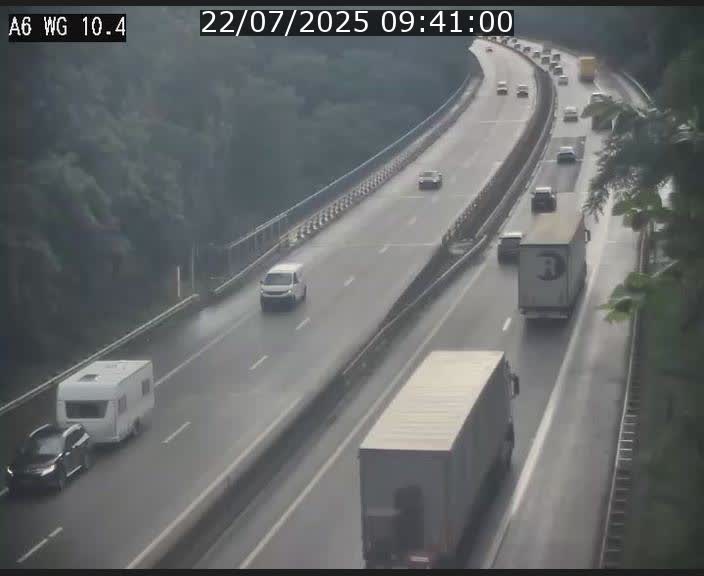 Traffic live webcam Luxembourg Mamer - A6 - BK 10.4 - direction Luxembourg/France/Allemagne