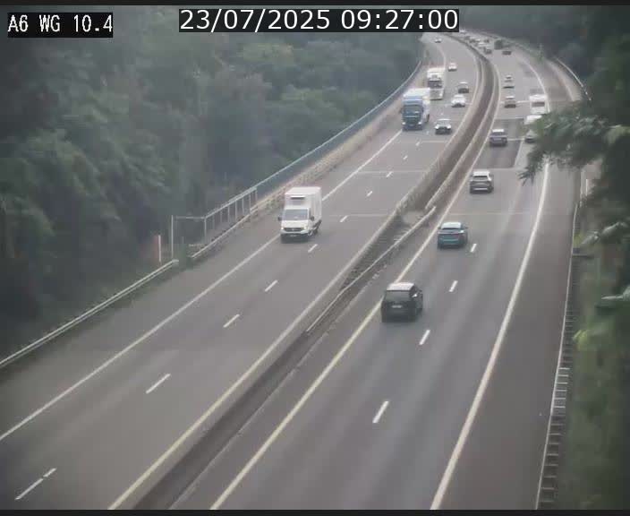 Traffic live webcam Luxembourg Mamer - A6 - BK 10.4 - direction Luxembourg/France/Allemagne