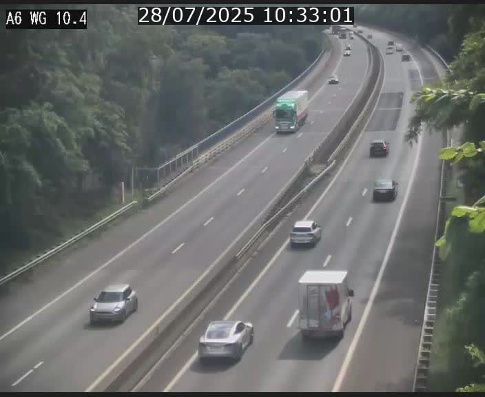 Traffic live webcam Luxembourg Mamer - A6 - BK 10.4 - direction Luxembourg/France/Allemagne