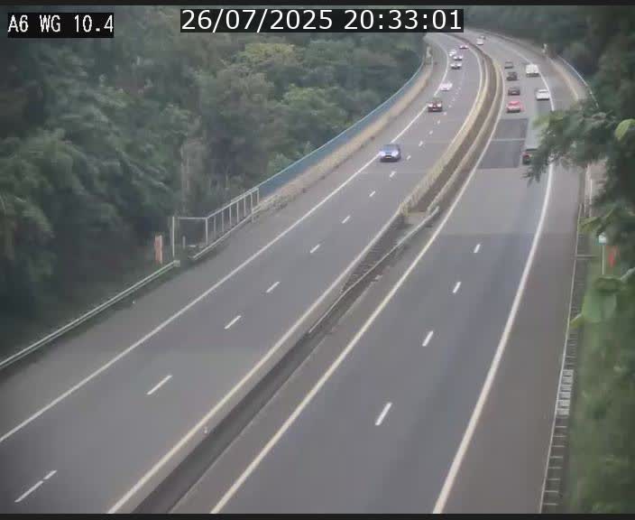 Traffic live webcam Luxembourg Mamer - A6 - BK 10.4 - direction Luxembourg/France/Allemagne