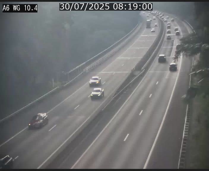 Traffic live webcam Luxembourg Mamer - A6 - BK 10.4 - direction Luxembourg/France/Allemagne