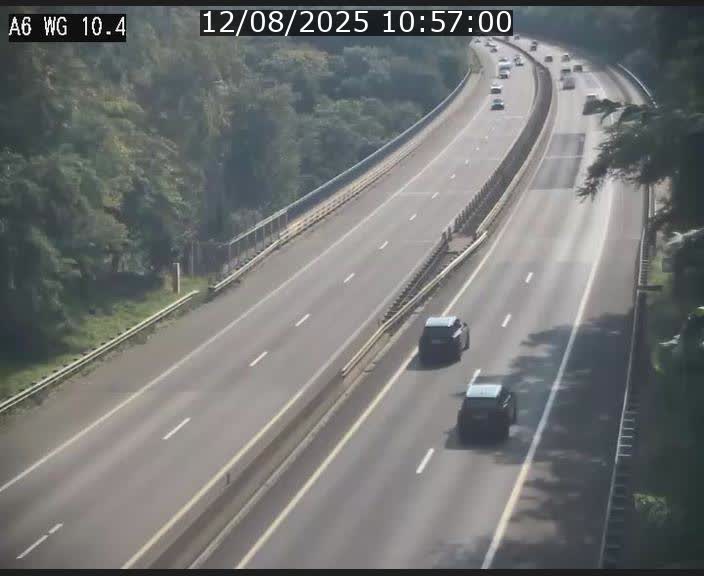 Traffic live webcam Luxembourg Mamer - A6 - BK 10.4 - direction Luxembourg/France/Allemagne