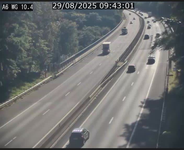 Traffic live webcam Luxembourg Mamer - A6 - BK 10.4 - direction Luxembourg/France/Allemagne