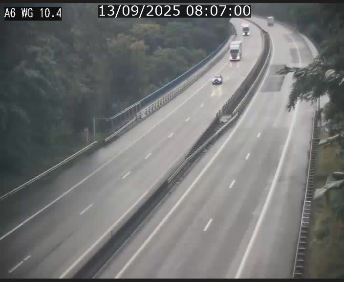Traffic live webcam Luxembourg Mamer - A6 - BK 10.4 - direction Luxembourg/France/Allemagne