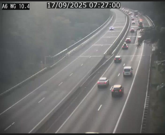 Traffic live webcam Luxembourg Mamer - A6 - BK 10.4 - direction Luxembourg/France/Allemagne