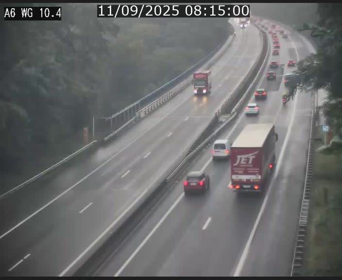 Traffic live webcam Luxembourg Mamer - A6 - BK 10.4 - direction Luxembourg/France/Allemagne