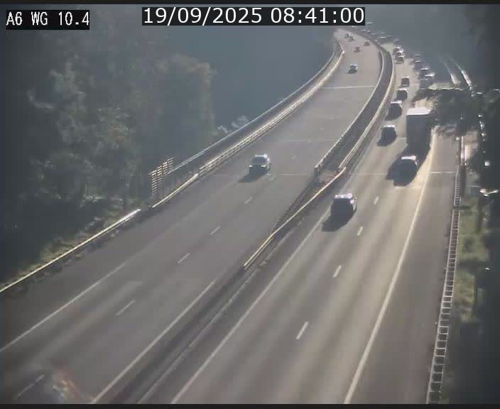 Traffic live webcam Luxembourg Mamer - A6 - BK 10.4 - direction Luxembourg/France/Allemagne