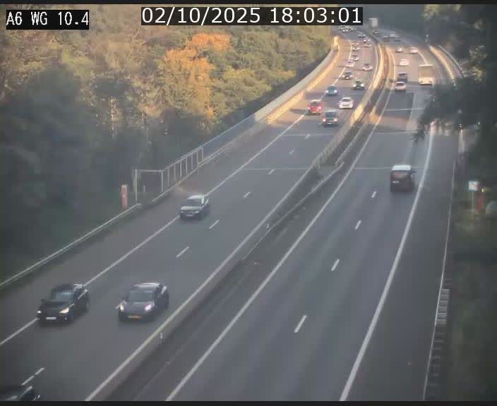 Traffic live webcam Luxembourg Mamer - A6 - BK 10.4 - direction Luxembourg/France/Allemagne