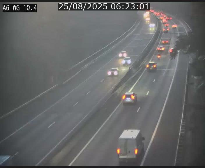 Traffic live webcam Luxembourg Mamer - A6 - BK 10.4 - direction Luxembourg/France/Allemagne