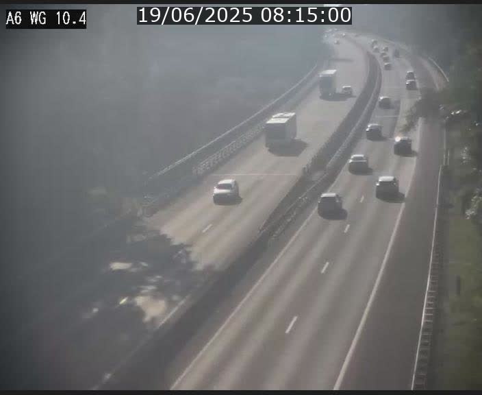 Traffic live webcam Luxembourg Mamer - A6 - BK 10.4 - direction Luxembourg/France/Allemagne