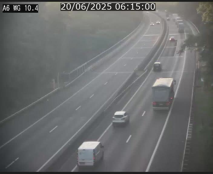 <h2>Traffic live webcam Luxembourg Mamer - A6 - BK 10.4 - direction Luxembourg/France/Allemagne</h2>