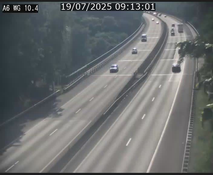 Traffic live webcam Luxembourg Mamer - A6 - BK 10.4 - direction Luxembourg/France/Allemagne