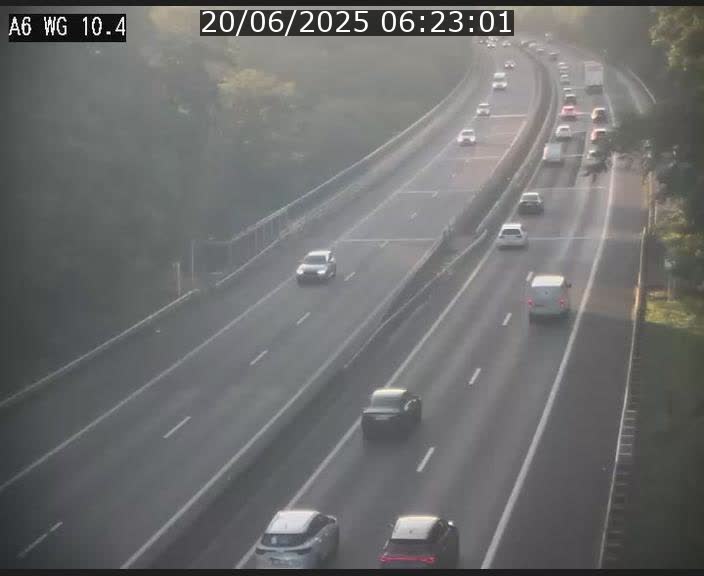 <h2>Traffic live webcam Luxembourg Mamer - A6 - BK 10.4 - direction Luxembourg/France/Allemagne</h2>