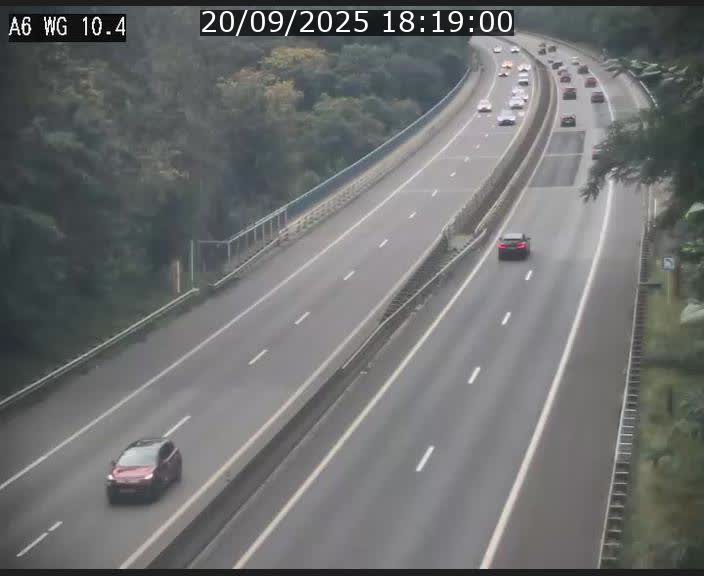 <h2>Traffic live webcam Luxembourg Mamer - A6 - BK 10.4 - direction Luxembourg/France/Allemagne</h2>