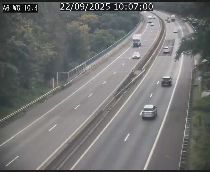 <h2>Traffic live webcam Luxembourg Mamer - A6 - BK 10.4 - direction Luxembourg/France/Allemagne</h2>