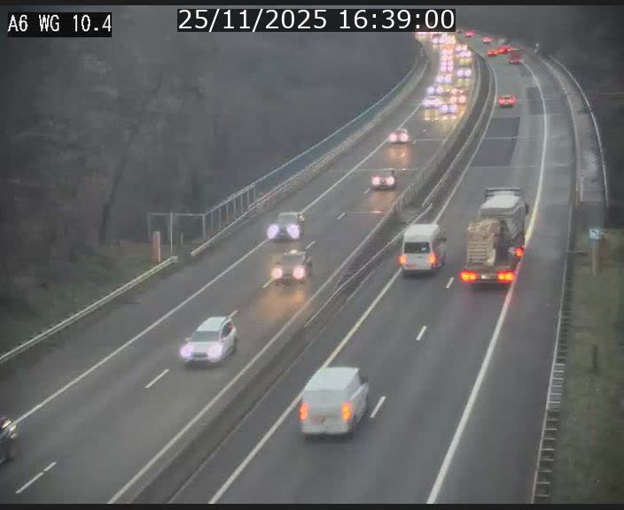 <h2>Traffic live webcam Luxembourg Mamer - A6 - BK 10.4 - direction Luxembourg/France/Allemagne</h2>