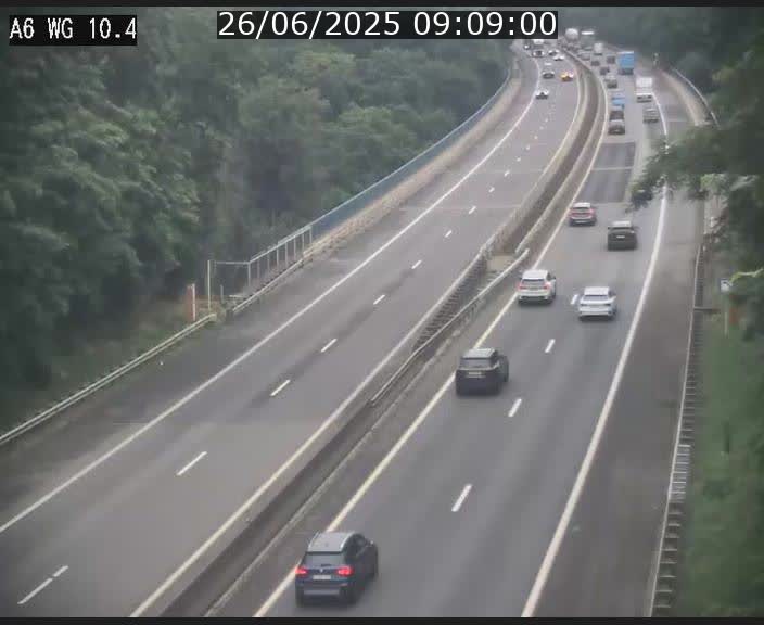 <h2>Traffic live webcam Luxembourg Mamer - A6 - BK 10.4 - direction Luxembourg/France/Allemagne</h2>