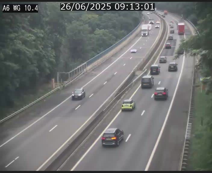 <h2>Traffic live webcam Luxembourg Mamer - A6 - BK 10.4 - direction Luxembourg/France/Allemagne</h2>