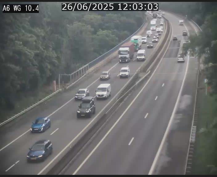 <h2>Traffic live webcam Luxembourg Mamer - A6 - BK 10.4 - direction Luxembourg/France/Allemagne</h2>