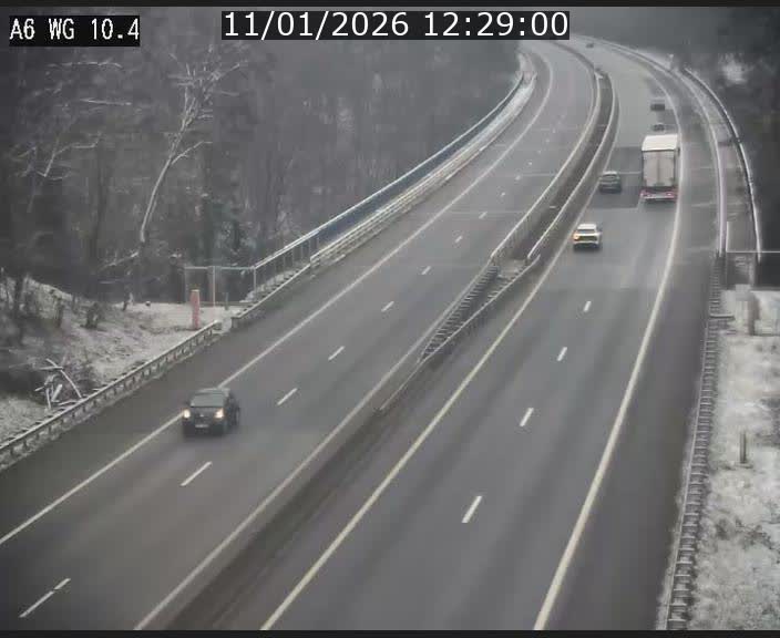 Traffic live webcam Luxembourg Mamer - A6 - BK 10.4 - direction Luxembourg/France/Allemagne