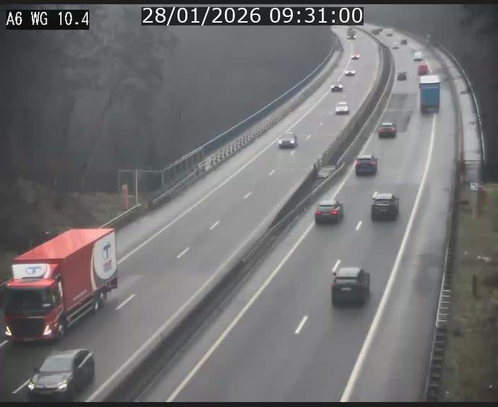 <h2>Traffic live webcam Luxembourg Mamer - A6 - BK 10.4 - direction Luxembourg/France/Allemagne</h2>