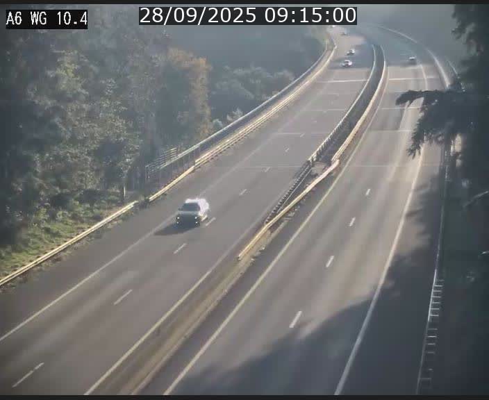 <h2>Traffic live webcam Luxembourg Mamer - A6 - BK 10.4 - direction Luxembourg/France/Allemagne</h2>